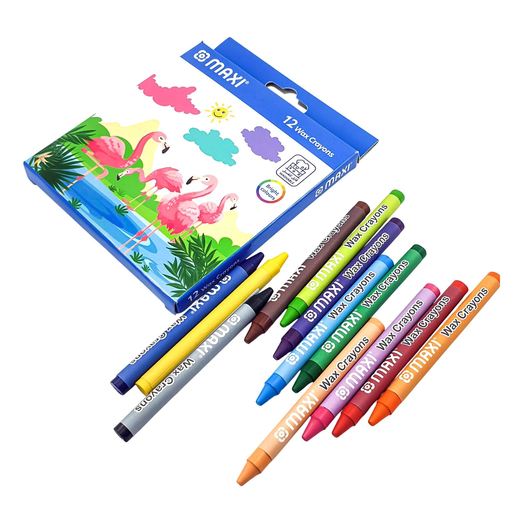 School Stationery Kit - Wax Crayons Colour Pencils Accessories