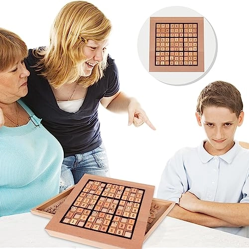 Sudoku Board Game - 11.6 Inch 90 Large Number Tiles 2 Drawers
