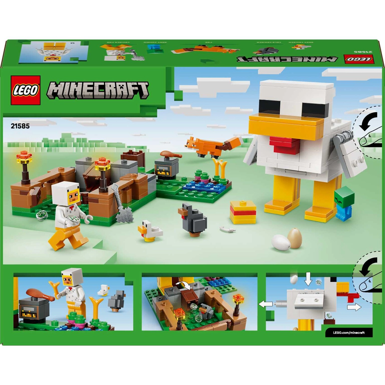 COLOR LAND CHILDRENS TOYS CENTER LLC Minecraft Chicken Farm (21585)