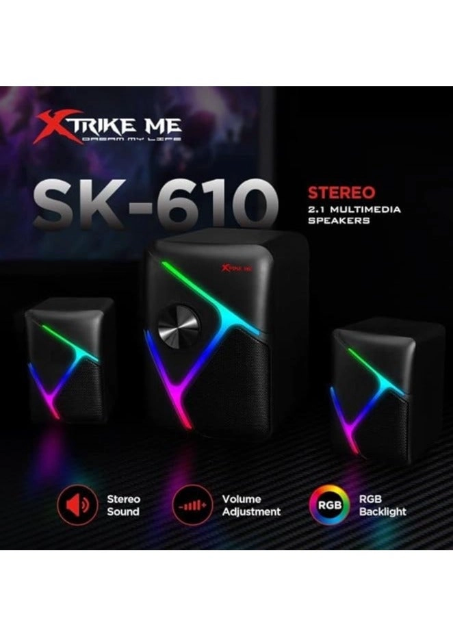 SK-610 - 2.1 RGB Backlight Stereo Sound