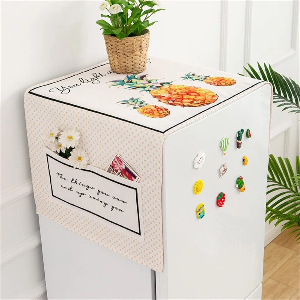 Lukery Fridge Dust Cover - 60x140cm Creative Pink