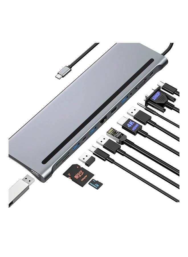 USB C HUB Docking Station - Thunderbolt 3 4K