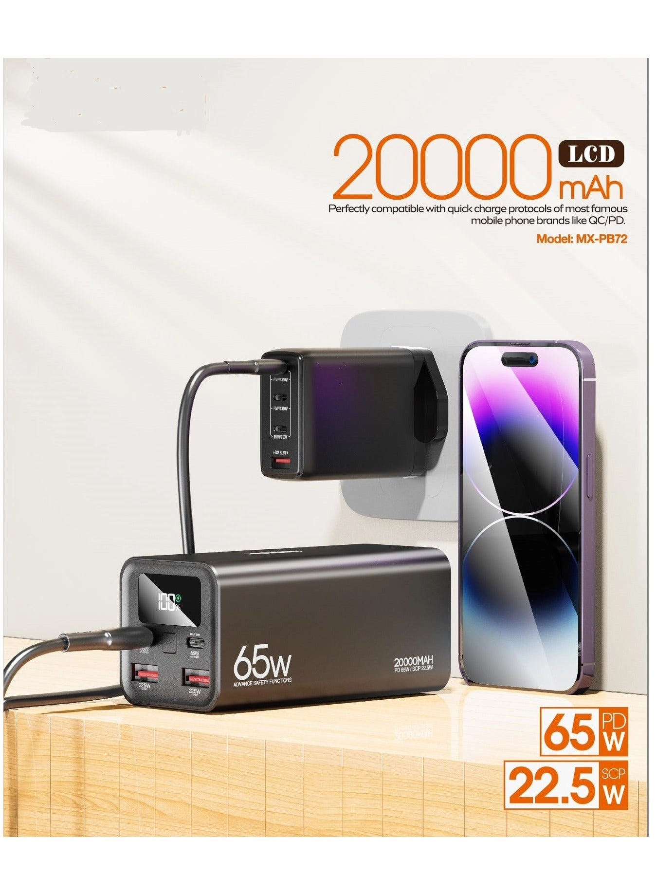 MX-PB72 - 20000 mAh 65W