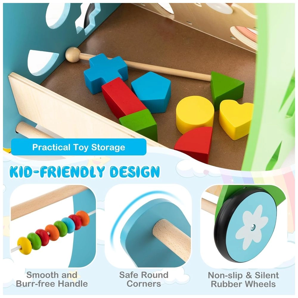 3-In-1 Baby Walker Rotating Chair & Table Playset - Pink Suitable for 6 months and above