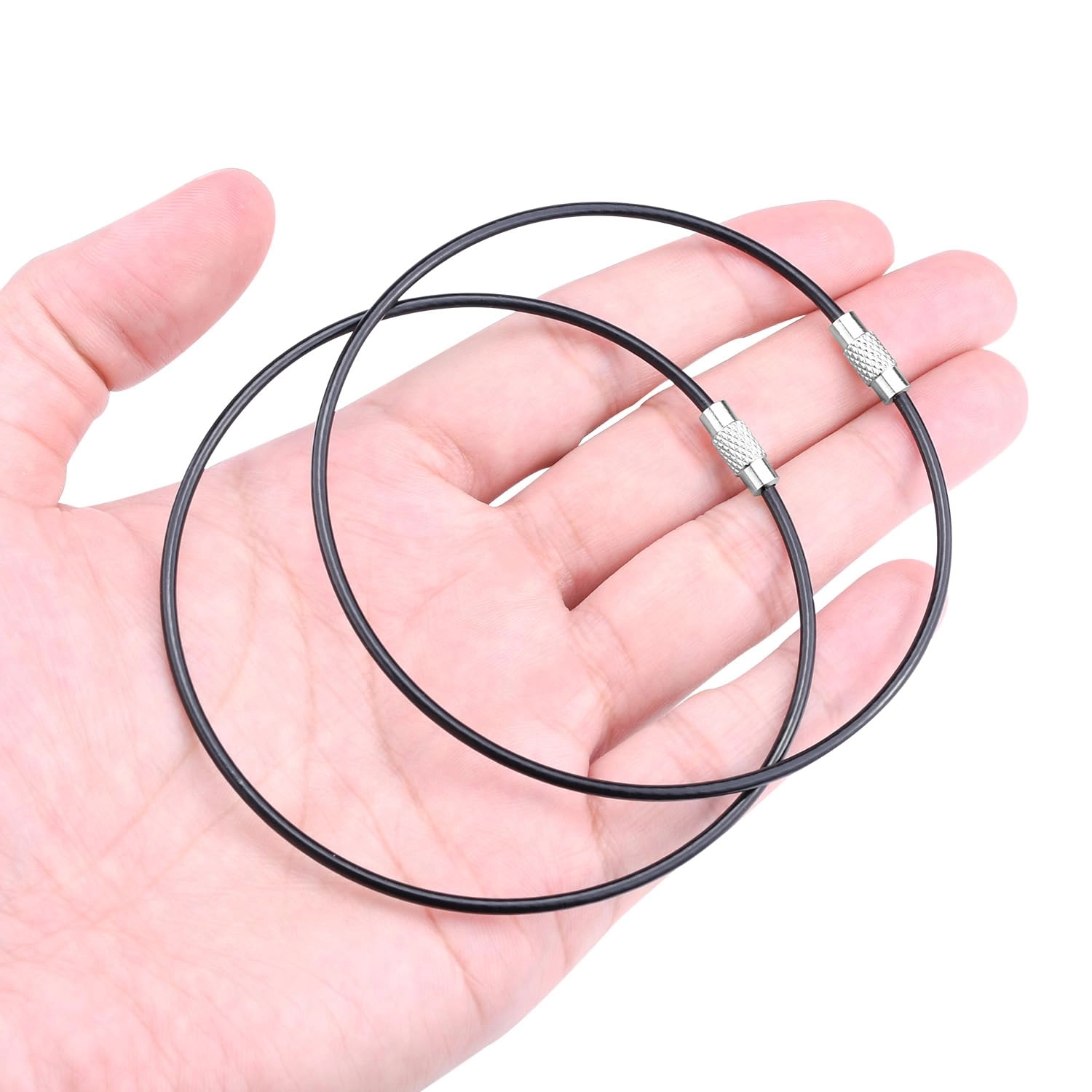 coobigo 20Pack 10" Large Wire Key Chain Rings - Assorted