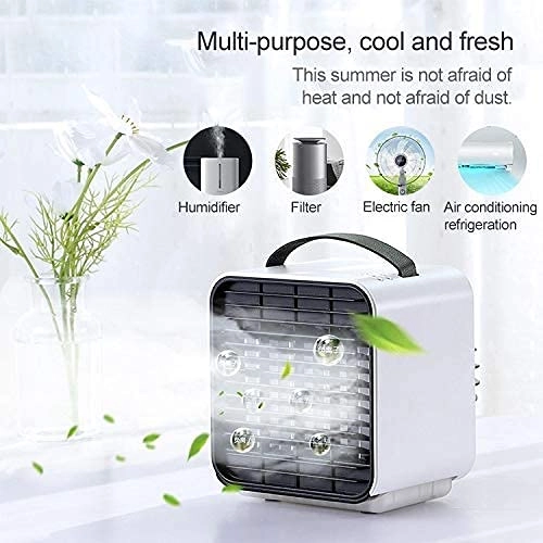 Portable Mini Silent Energy Saving Desktop Air Conditioner Fan Electric Air Cooler - 5W