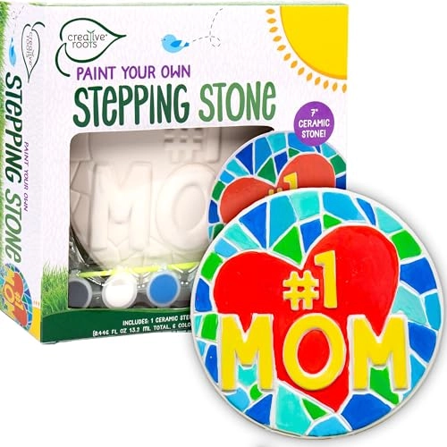 Creative Roots #1 MOM Stepping Stone - 7 in Ceramic