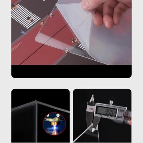 Display Case for Lego 31165 - Dustproof Clear Walnut Base