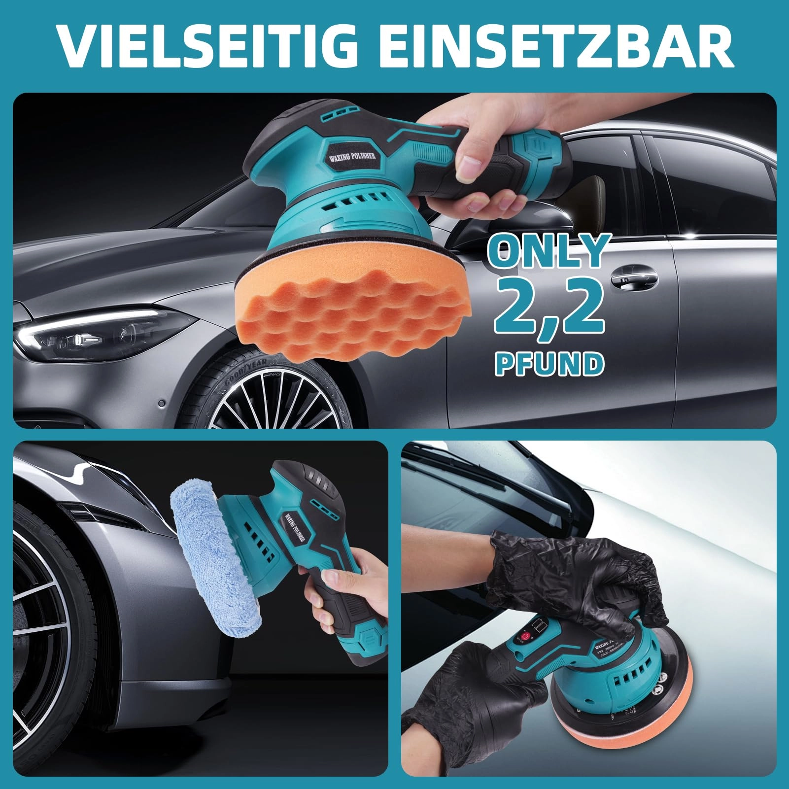 Cordless Car Polisher Kit - 150 millimetres