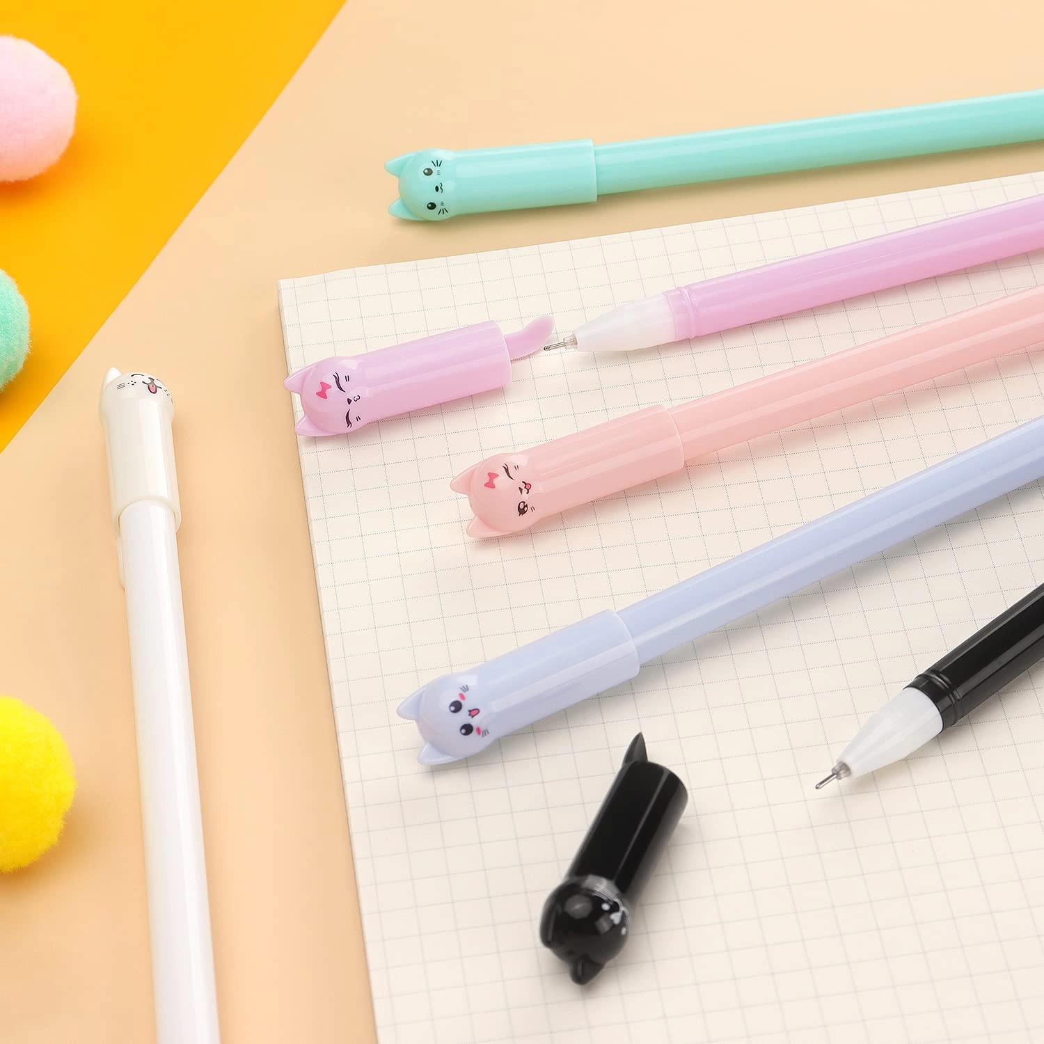 Cat Pens - 6 Pack 0.5mm