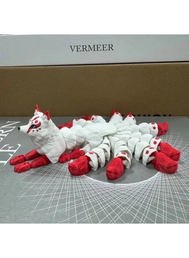 Nine Tailed Fox Statue Set