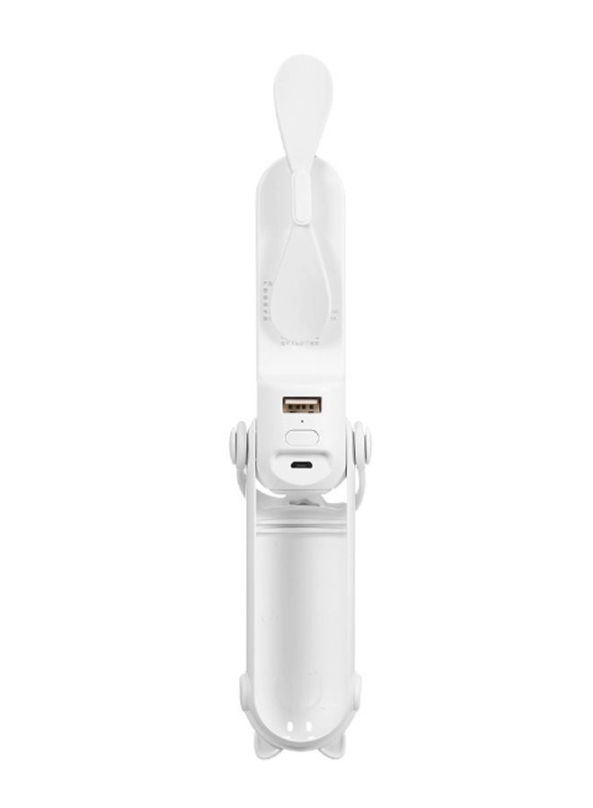 Portable Foldable Handheld Mini Fan - 3-In-1 White
