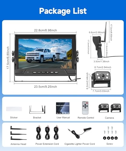 Wireless Backup Camera - Night Vision Wireless 720P
