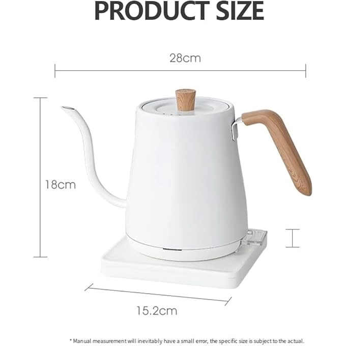 Gooseneck Wood Handle Electric Kettle