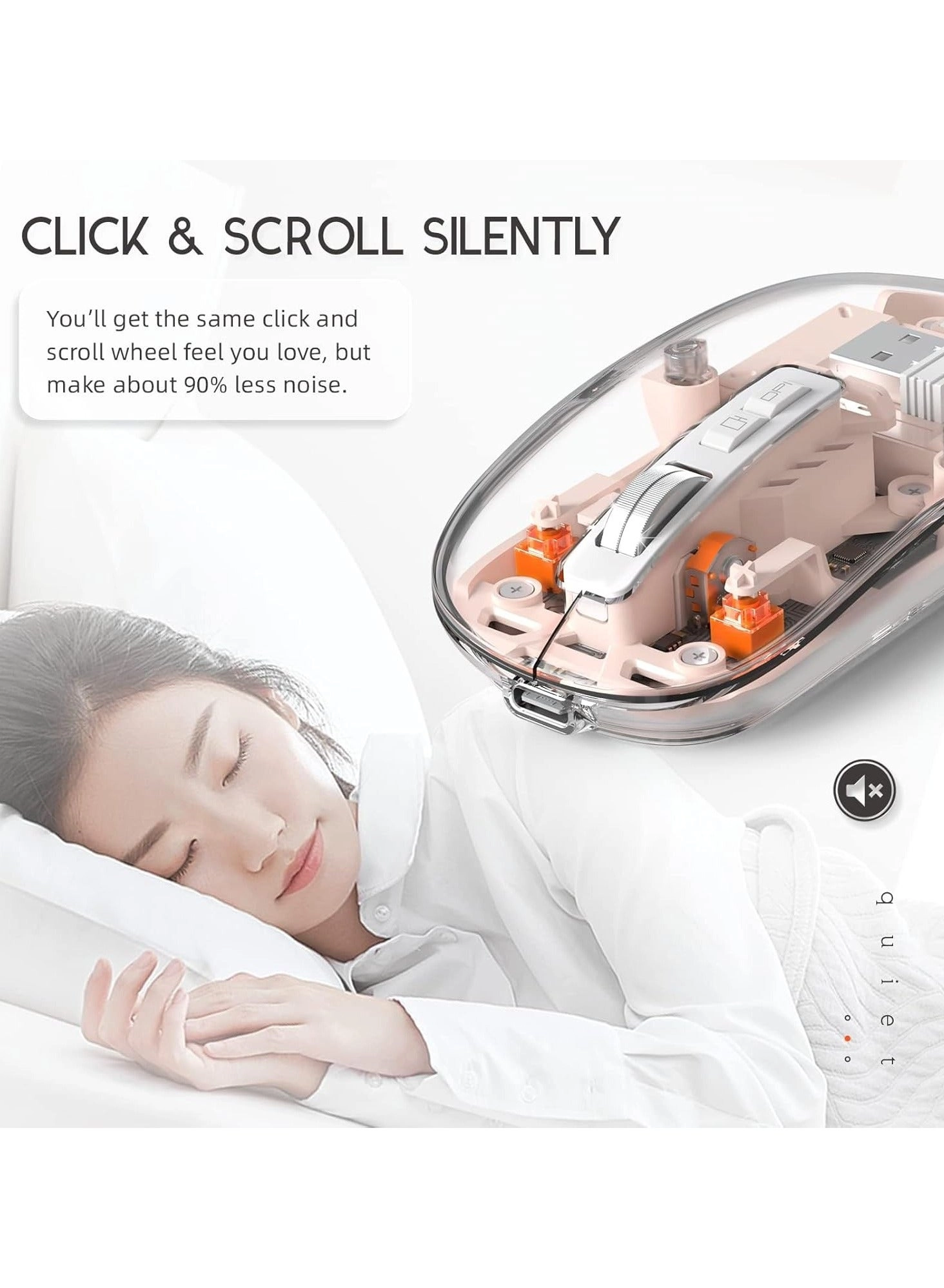 Crystal Transparent Mouse - Wireless