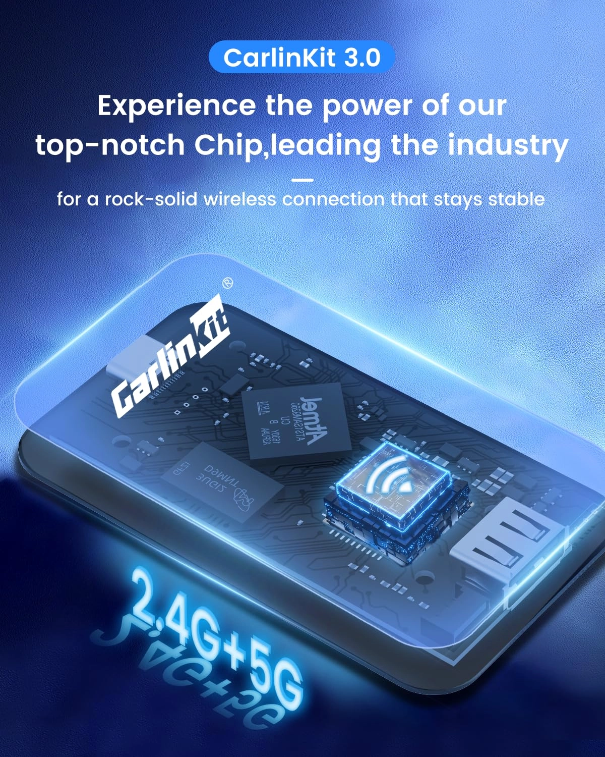 3.0 Wireless CarPlay Adapter - VW Audi Ford Sync 3 Mazda Mercedes Honda Chevy Subaru Porsche Hyundai Kia Lexus Gmc Acura