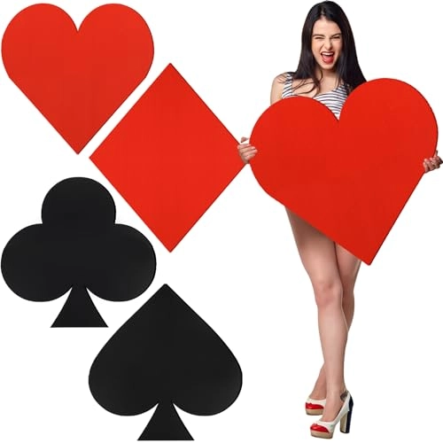 Jumbo Casino Playing Cards - 4 Pcs Birthday Party