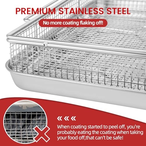 Air Fryer Basket - Stainless Steel 2 Piece