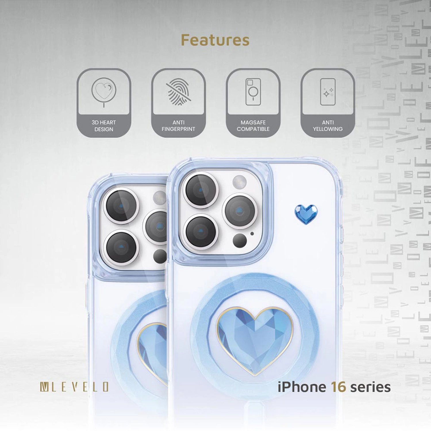 Hearts MagSafe Case - Anti-yellowing material Case for iPhone 16 Pro Max