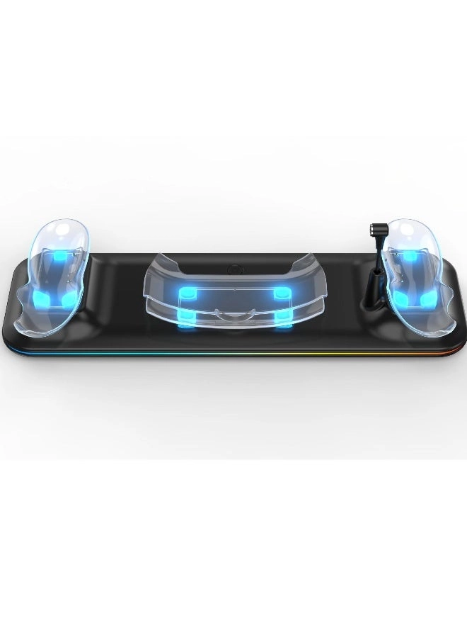 Generic 3 LED charging base + earphone charging base + virtual reality glasses controller + charging adapter + handle base