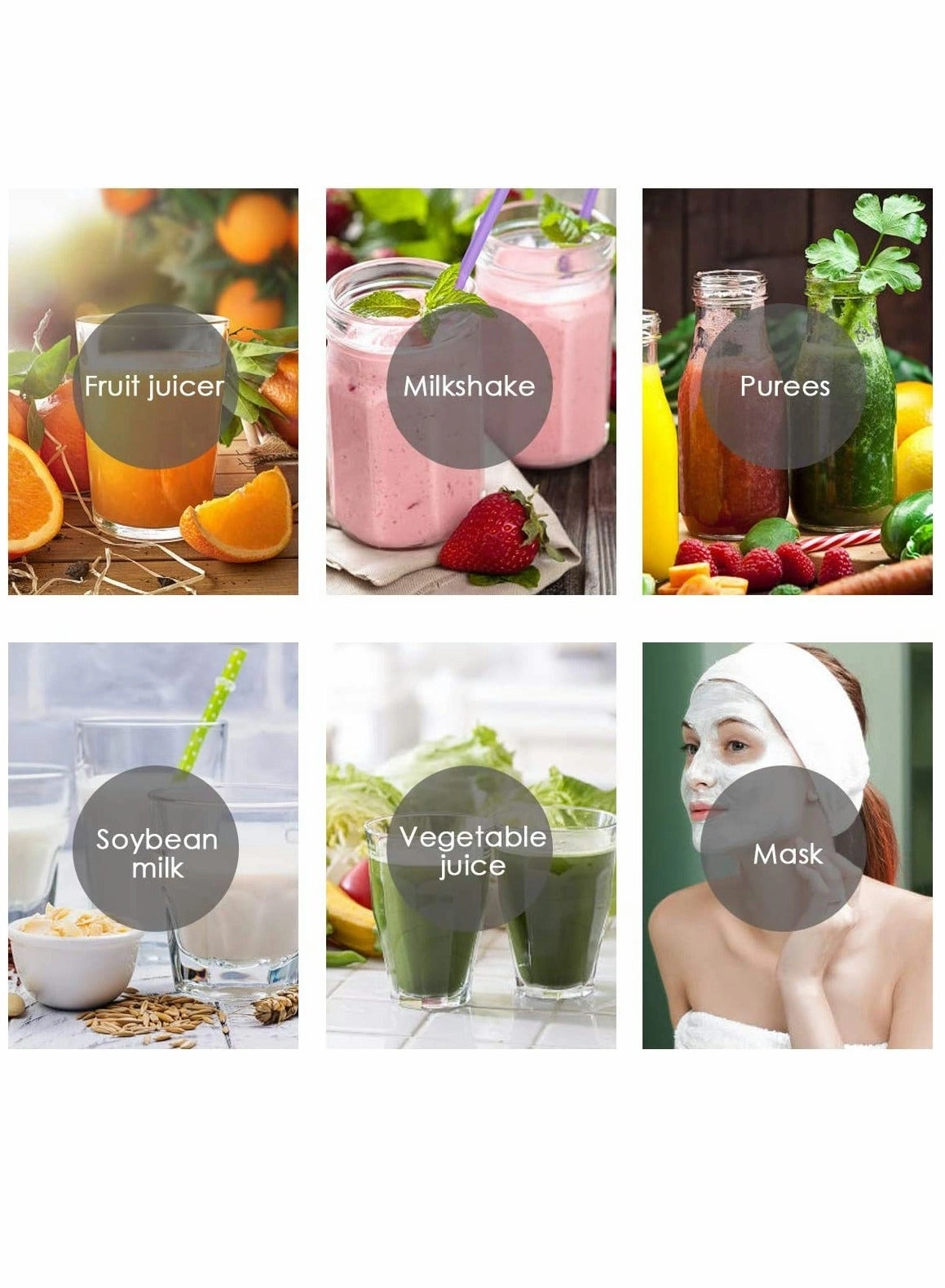 Portable Blender - USB Rechargeable 304 Stainless Steel Blades Personal Travel Size