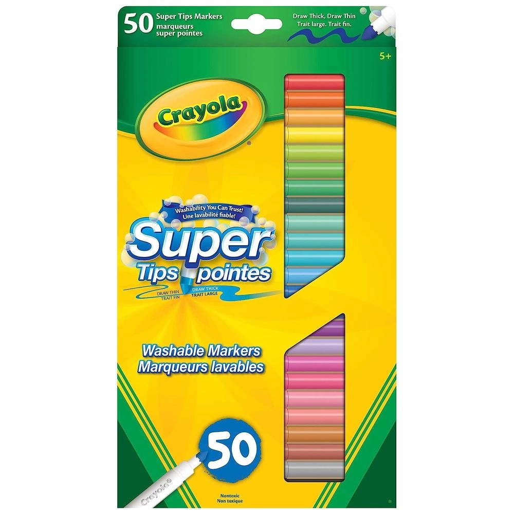 Super Tips Washable Markers - 50 Multi Colour