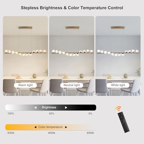 Modern Globe Chandelier - 3000 - 6000K Dimmable