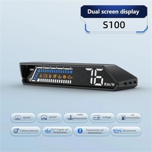 Dual Screen Car Speedometer Digital HUD ODB - Style2