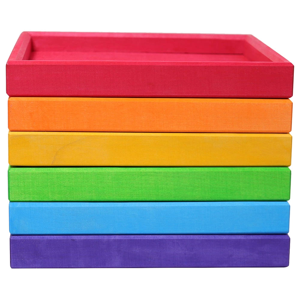Wooden Rainbow Frames - Suitable for 3 years and above 6pcs