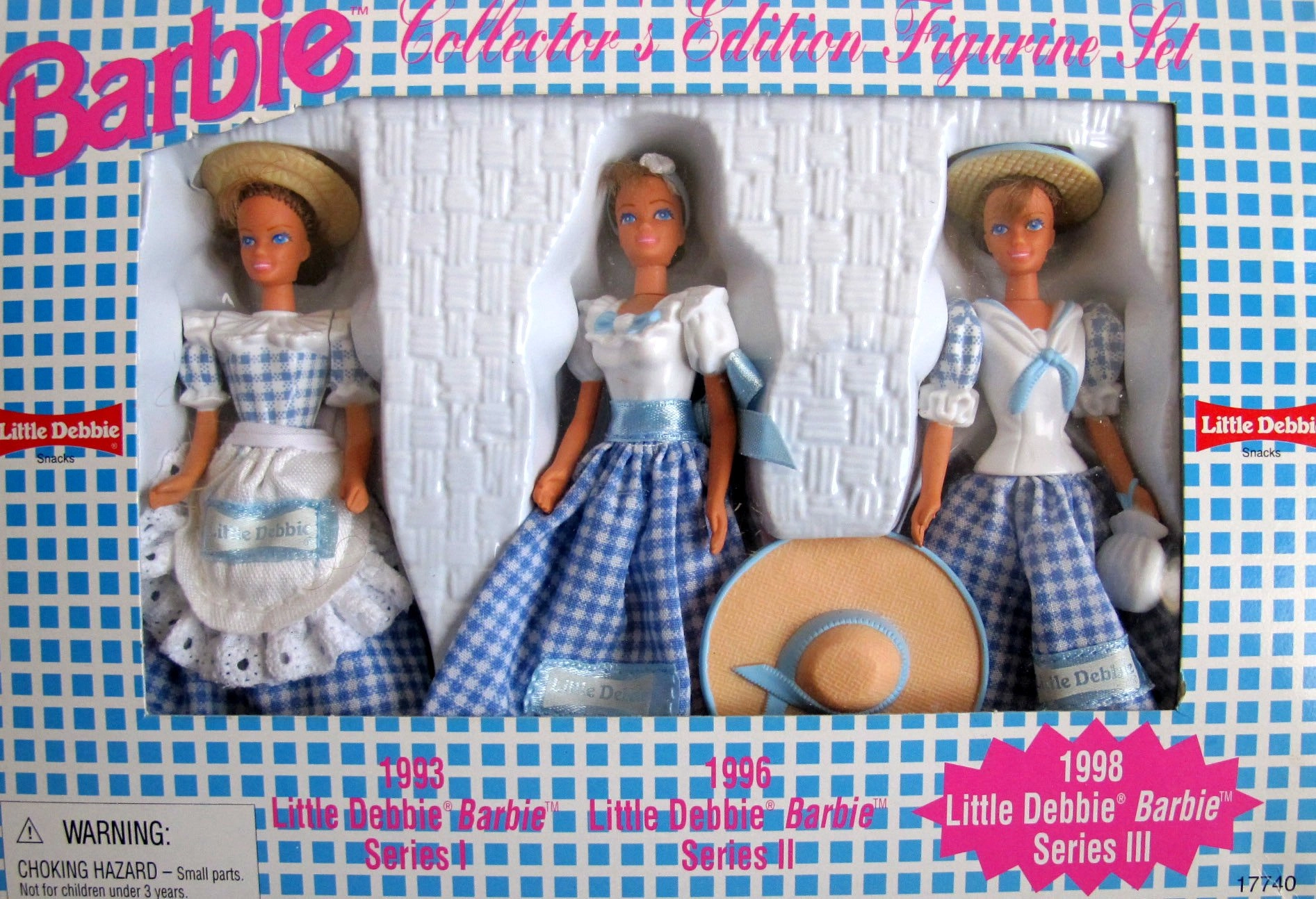 McKee Foods Barbie Little Debbie Figurine Set Series 111 - 3 Dolls 4-1/2" tall Ages 3+