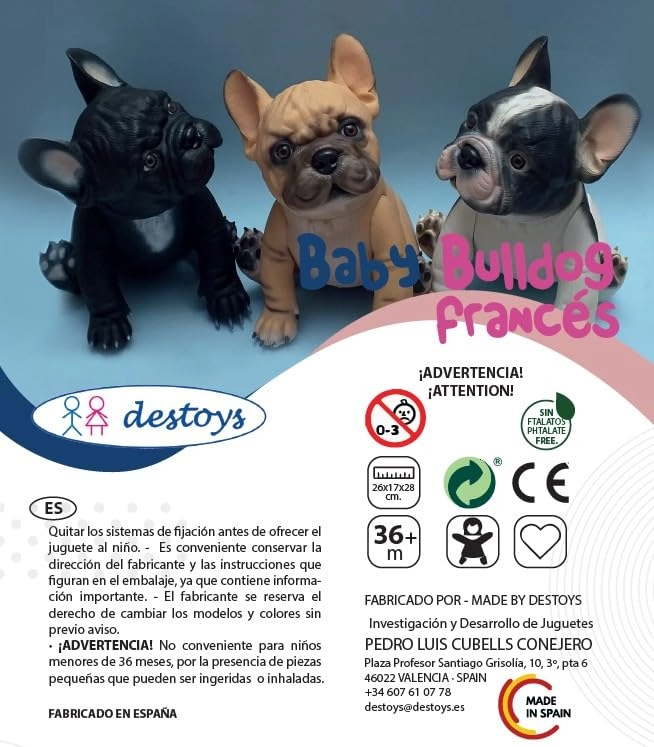 Dog - Animal - Baby Bulldog Francés - 3 years 3 (30 cm) (BDF-001)