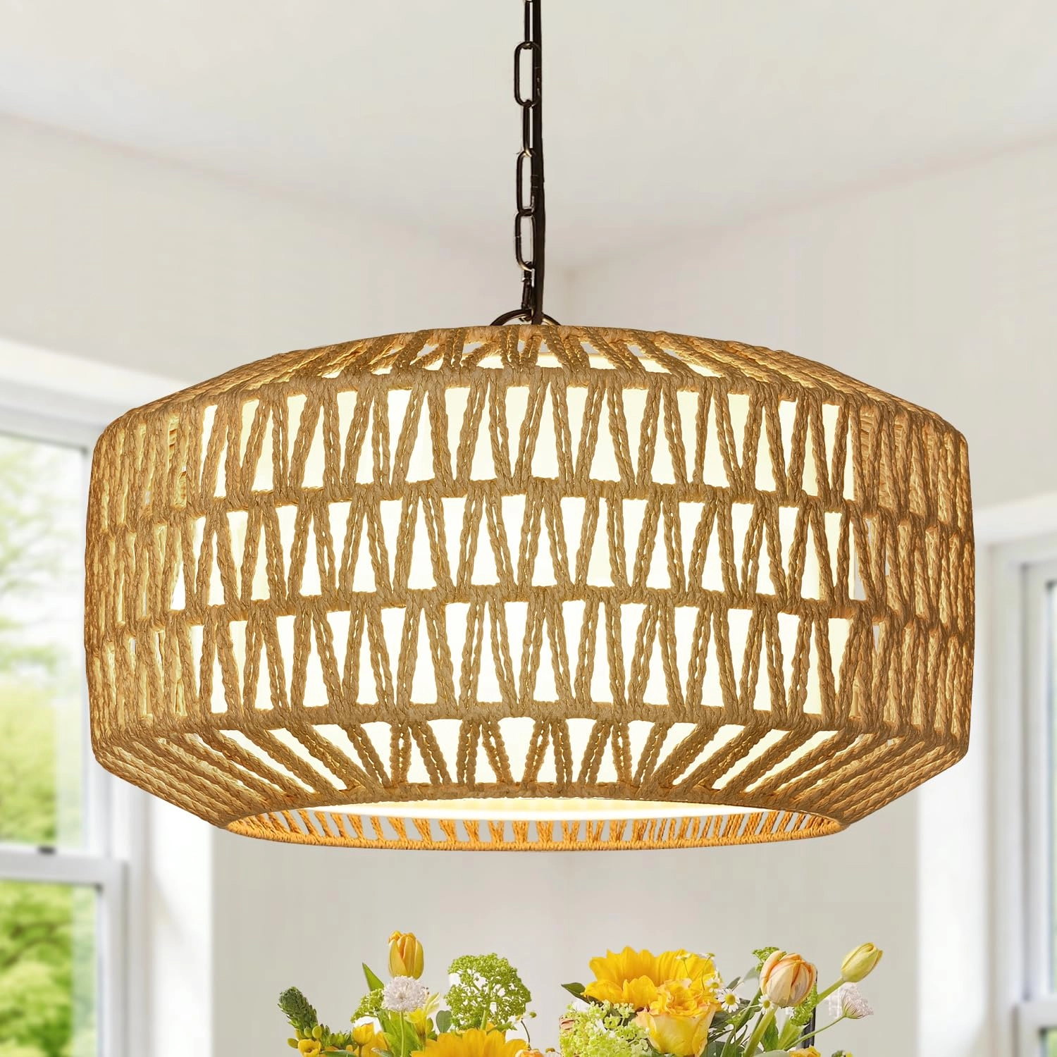 Lynnoland Farmhouse Chandelier - Dimmable