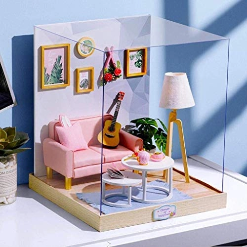 Dollhouse Miniature - with Furniture Dust Proof Music Movement