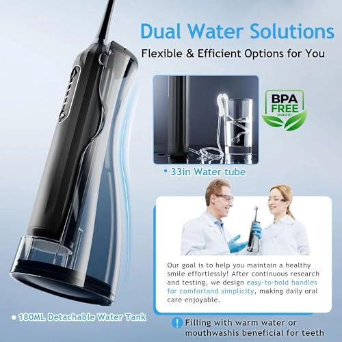 3 in 1 Electric Toothbrush with Water Flosser - 8 Brush Heads 180ML