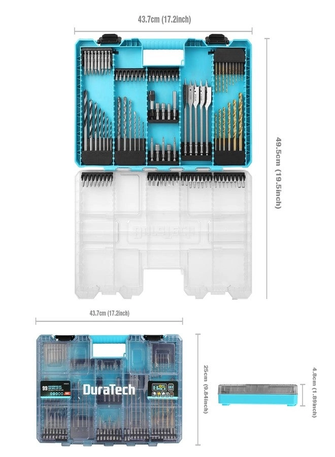 Drill Bit Set - High Speed Steel Titanium 99 PCS