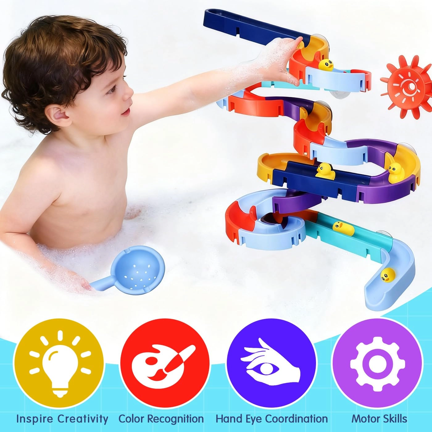 Bath Track Toys - 48PCS Multicolored 3+