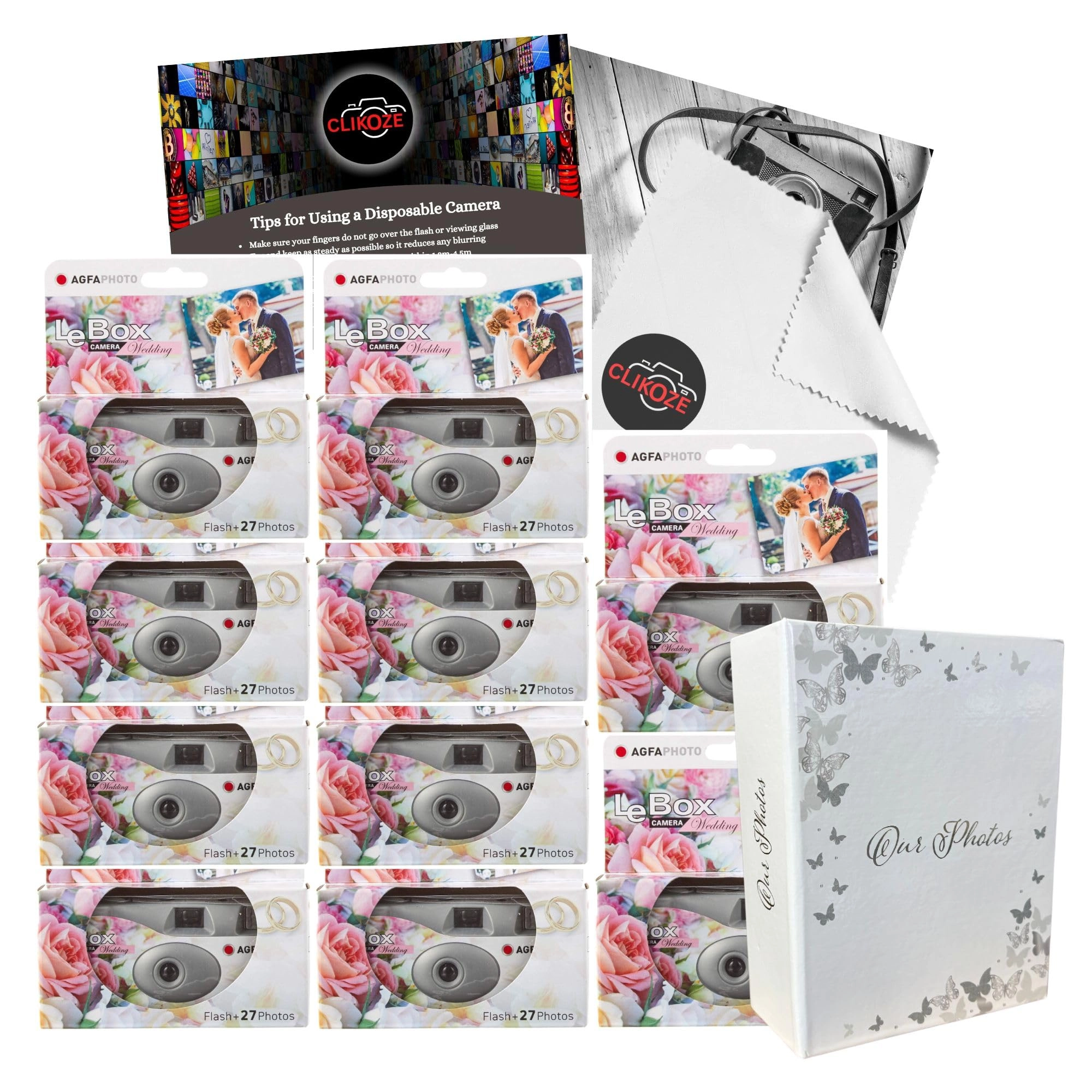 Clikoze LeBox - 10x 27EXP 35mm + Photo Album + Photography Tips Card + Lens Cloth - Microfibre