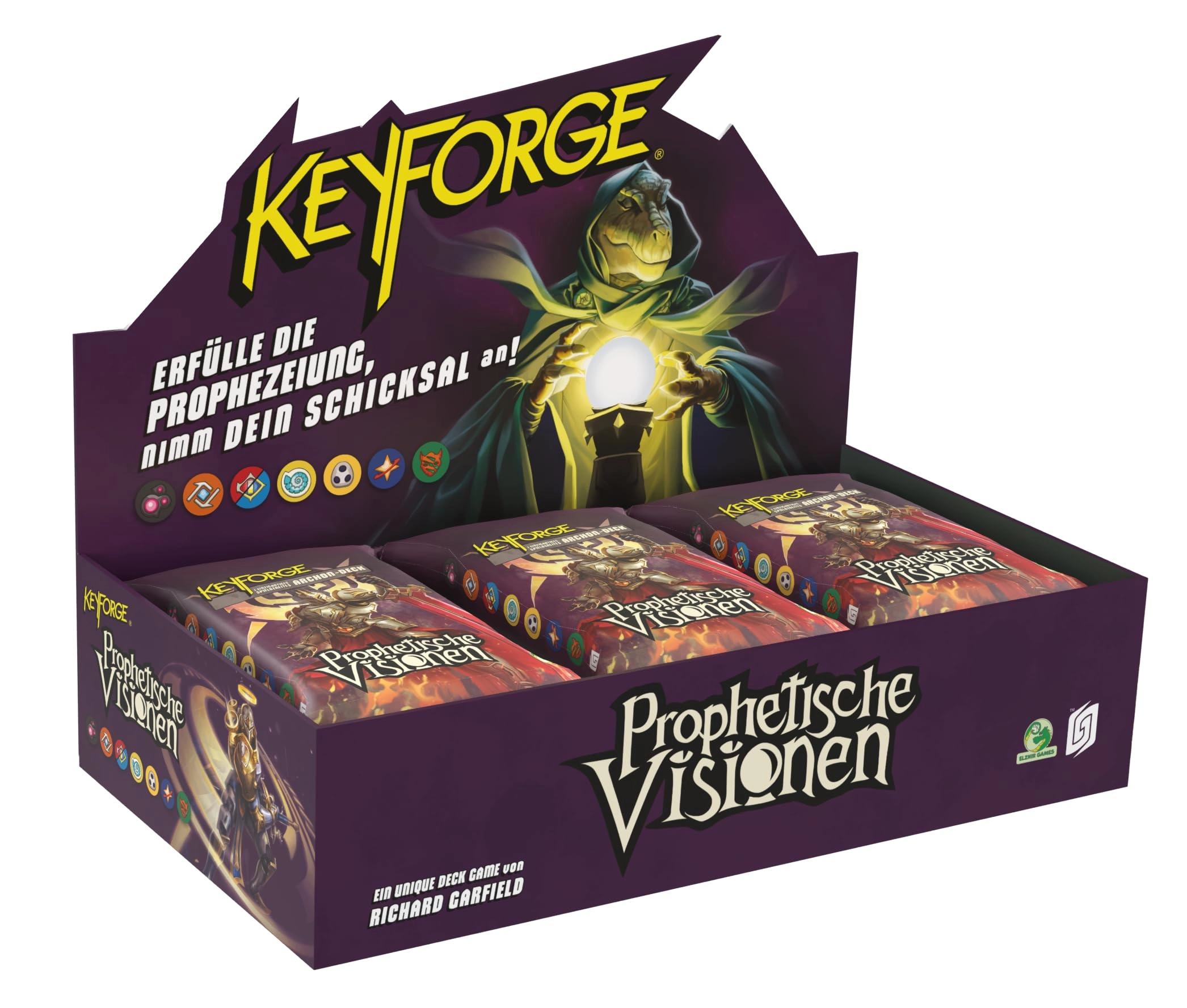 ELZNIR GAMES KeyForge: Prophetic Visions - Display Card Game (German)