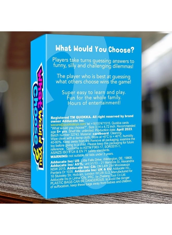 What Would You Choose - Family Card Game