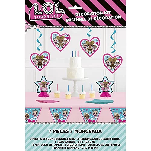 LOL Surprise Party Decoration Kit - 7-Piece Birthday