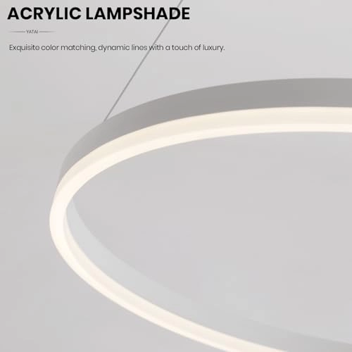 Modern LED Round Chandelier - 3000K–6000K Dimmable