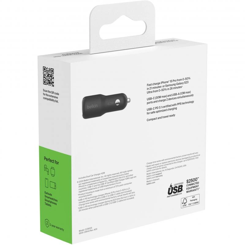 BoostCharge - 30W USB-C PD 12W USB-A