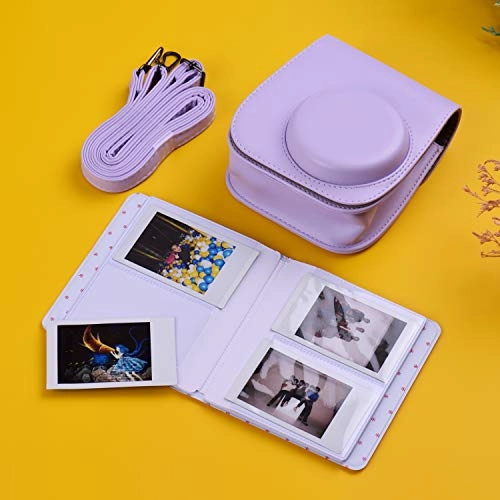 Instant Camera Accessories Kit + Camera Bag + Camera Strap + Photo Album + Photo Clips + Photo Frame + Hanging String + Stickers + Pen + Filt - 12-in-1 leather