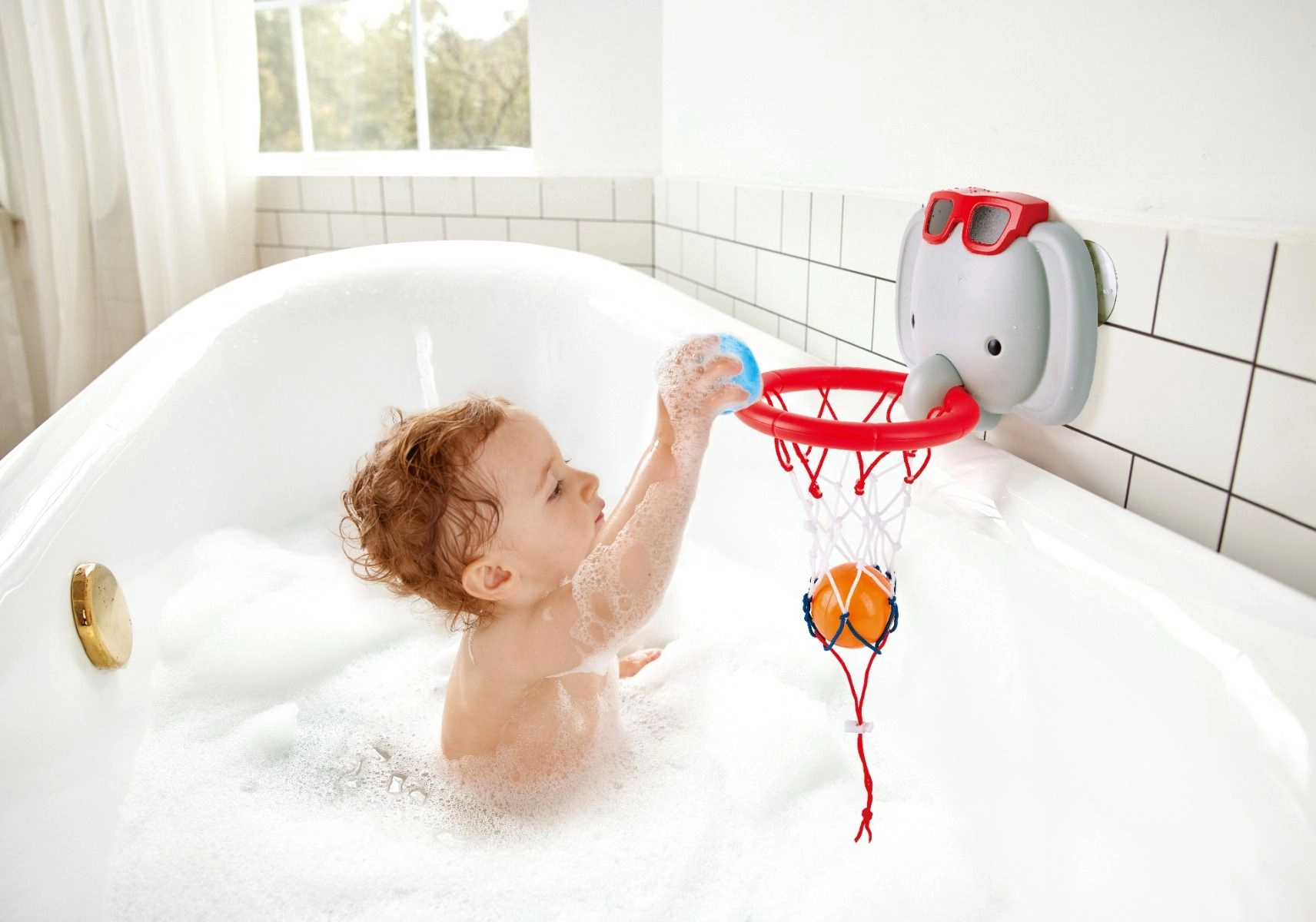 Bath Time Basketball Elephant Pal - 18 Months Gray