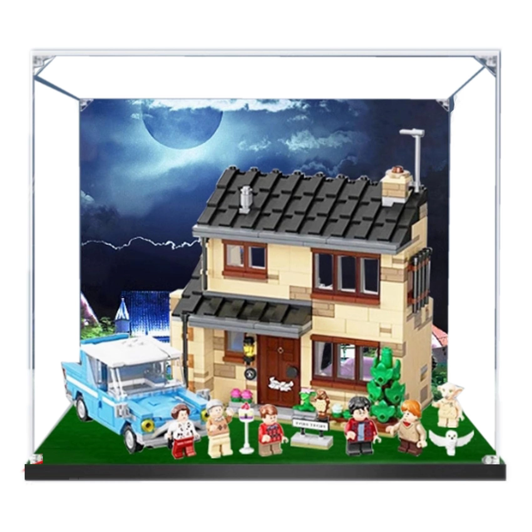 OOHNVJKI Acrylic Display Box for LEGO 75968 4 Maiden Road Models - 3mm Painting on The Back