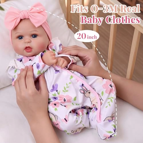 Reborn Baby Doll - 20 Inch Vinyl Girl Ages 3+