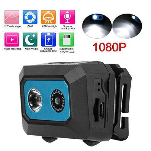 Yctze DV sports camera, 120 degree ultra wide angle, one touch turn on LED spot, with super bright spot.(Black Blue)