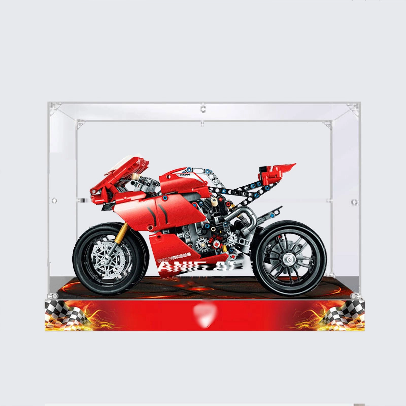 TIANQING Protective Display Case for LEGO 42107 Motorbye - Acrylic