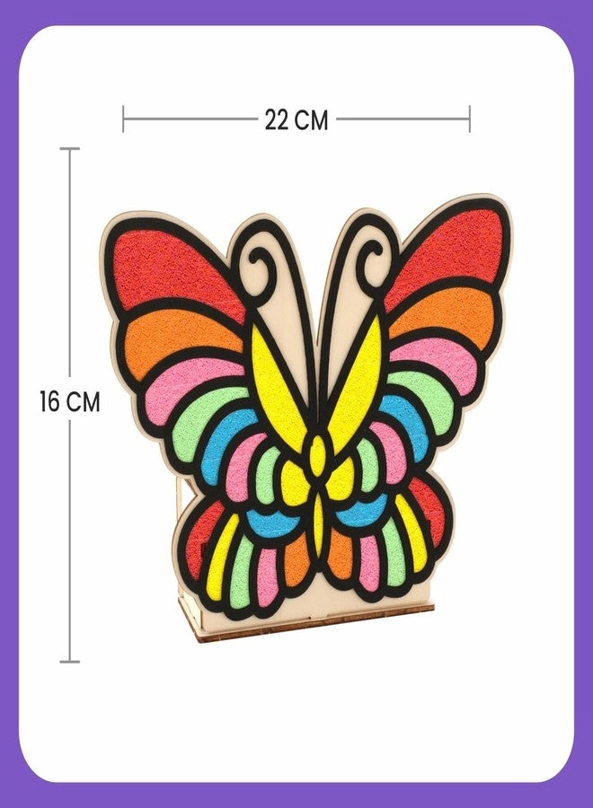 Wooden Butterfly Pen Stand - 6-12