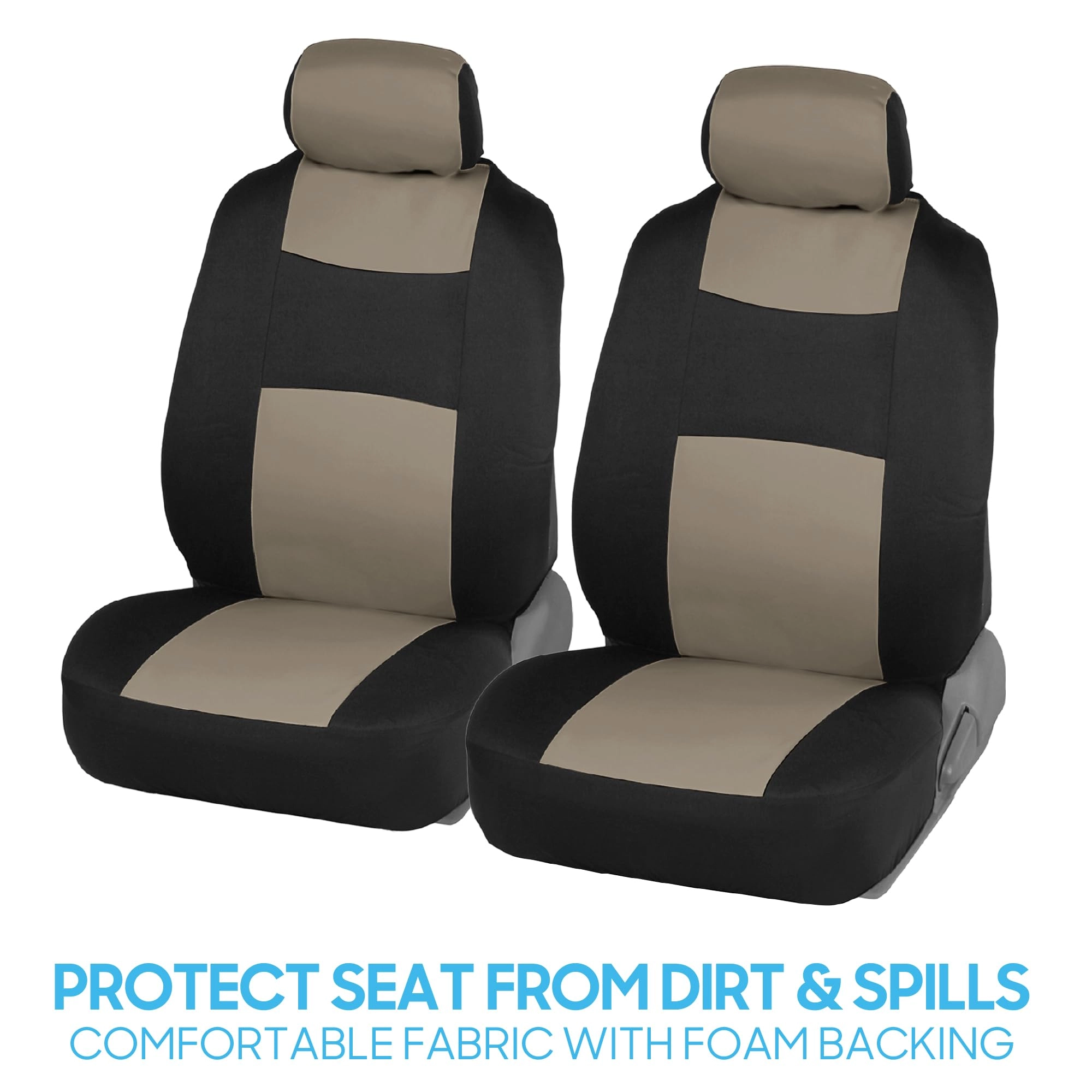 PolyPro Car Seat Covers - Solid Beige Universal Fit